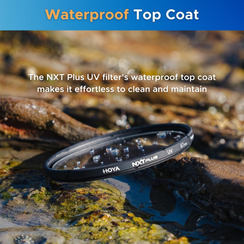 Hoya NXT Plus 37mm UV Filter â€” Schott B270 Clear Glass with 10-Layer HMC Multi-Coating for 98% Light Transmission, Waterproof Top-Coat, Aluminum Frame - Camera Lens Filter for Sharp, Clear Images - Image 2